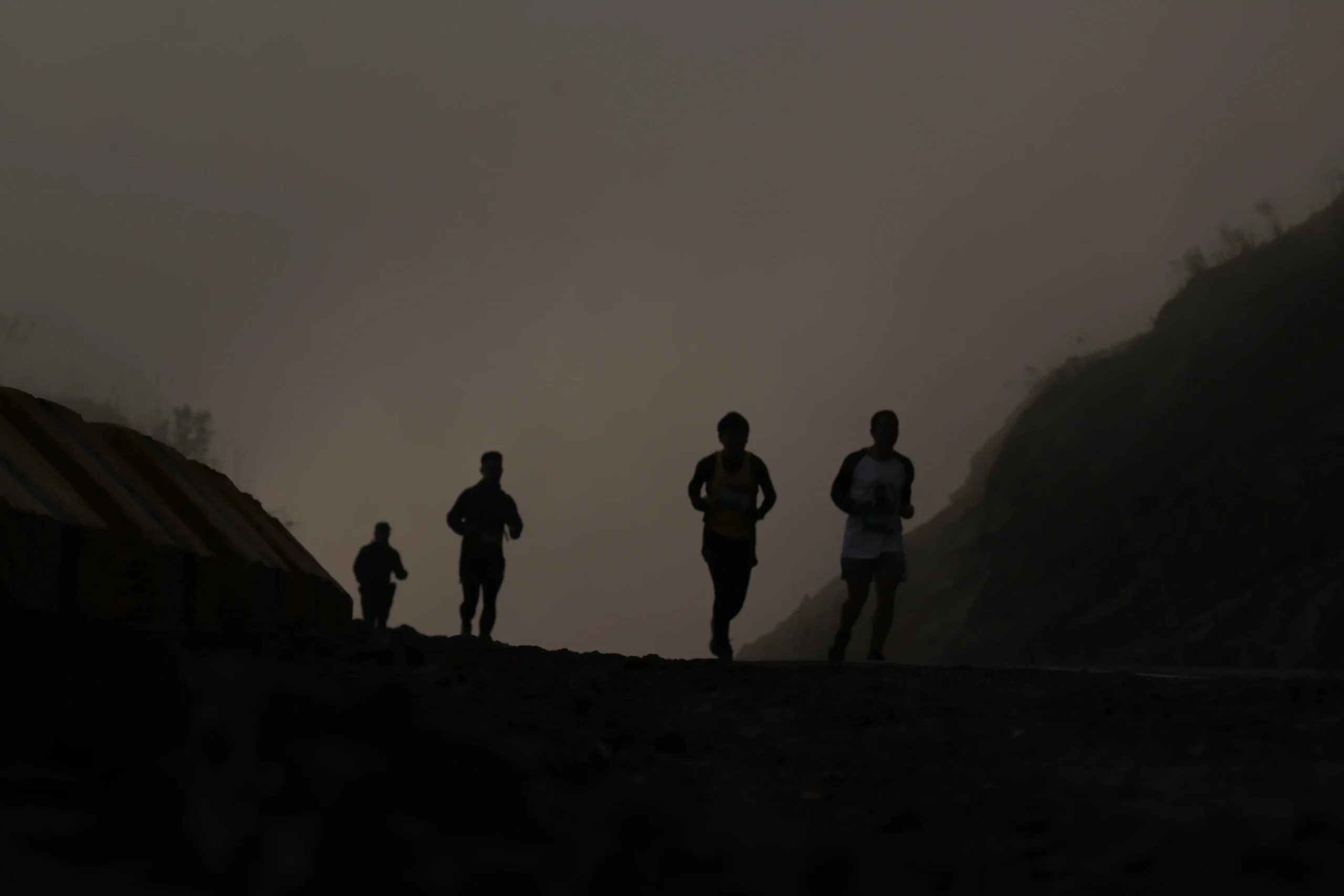 Runners on the Sikkim Tsomgo Ultra course in Sikkim